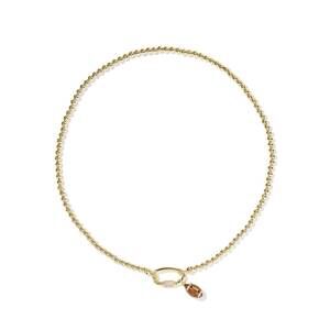 NEW KENDRA SCOTT women's football metal strand necklace in gold